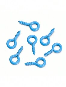 100入/包五彩色5*10mm微型螺旋眼針、眼針鉤、眼針孔子,螺紋扣環,用於首飾製作 - 鐵烤漆羊眼 - 查看 10