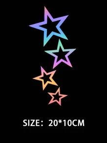 1 Miếng 5-Cánh Ngôi sao Nhãn dán xe hơi - Nhiều màu - Xem 5