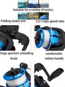 40pcs/Set 1.8m Fishing Rod Combo, Short Cast Rods, Spinning Reels, Fishing Tackle, Including Bag And Storage Box, Beginner's Kit For Sea Fishing - Multicolor - View 4