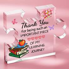 Geschenk Für Lehrer, Dankeschön-geschenk Für Lehrer, Einzigartige Transparente Acryl-puzzle-karte, Geschenk Für Lehrerinnen, Schreibtischdekoration, Geschenk Zur Wertschätzung Der Lehrwoche, Pensionierungsgeschenk Für Lehrer