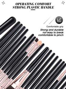 33件套化妆工具套装，包括：1个多功能防水拉链化妆包+2个化妆海绵+4个化妆粉扑+1个化妆刷清洁碗+25支化妆刷套装（含合成毛眼影晕染刷），适用于面部和眼部，化妆刷套装，化妆刷套装，化妆刷套装，全套化妆工具，化妆刷套装，化妆刷套装，化妆刷套装，化妆礼盒套装 - 黑色 - 查看 9