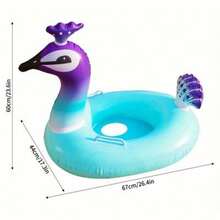 Flotador de piscina  Círculo Inflable Para Sentarse En El Agua Salvavidas Pavo Real Flotadores de piscina para niños - Multicolor - Ver 4