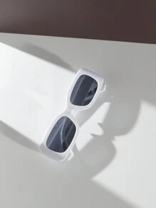 6pcs/1pc Women's Square Shaped Fashionable Various Styles & Colors Cute, Fashionable, Street-Style, High-End, Personalized Summer Dopamine Y2k Eyeglasses Set Suitable For Daily Wear, Vacation, Parties, Outdoor Activities - Female Accessory Beach Accessories For Women Glasses Shades For Summer Beach Vacation,Outdoor,Travel