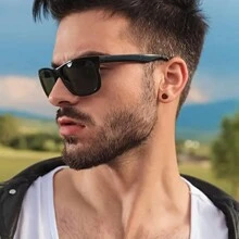 3 Pairs Men's Wooden Imitation Gauge Dumbbell Stud Earrings 6-12mm - Multicolor - View 3