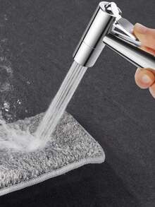 Ducha Higiênica Para Banheiro Completa Luxo Metal Inox núcleo da válvula de cobre 1,2m Chuveirinho Privada - Prata - Visão 5
