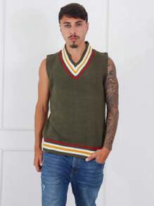 Men Tank Tops - 軍綠色 - 查看 3