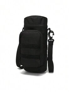 Bolsa Porta Botella Termo Mochila Tactica Portabotellas - Negro - Ver 2