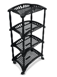 Fruteira De Chão 4 Andares Vertical Cesto Organizador Frutas Verduras P/ Cozinha