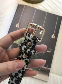 一条简约休闲女士腰带，韩版 BF 风格时尚装饰，适合女性学生街头万圣节豹纹夏季、学校秋季、秋季、万圣节 - 彩色 - 查看 8