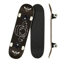 Semi-Professional Skateboard Skateboard 7 Layers Maple Barderos C R O - Black and White - View 1