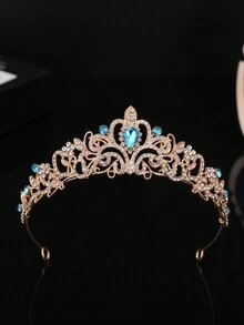 1入時尚公主皇冠和甜美鑽石生日頭箍，適用於女性王室頭飾 - 彩色 - 查看 4
