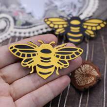 雙層蜜蜂金屬壓模,用於製作卡片,diy手工剪貼簿工藝壓板,蜜蜂壓模用於相冊 - 銀色 - 查看 2