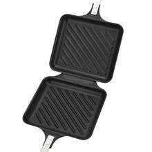 Sándwichera Universal De Hierro Desmontable Con Recubrimiento Antiadherente Resistente A Alta Temperatura, Molde Para Tostar Y Hacer Sándwiches Por Los Dos Lados Para Asar Y Tostar - Negro - Ver 5