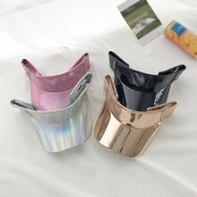 1pc Women's Laser Transparent Sun Hat Streetwear Fashion Baseball Cap Summer Breathable Baseball Cap Party