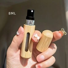 1 Peça 5ml E 1 Peça 8ml Frasco De Atomizador De Perfume Com Concha De Bambu, Pequeno Frasco De Spray Recarregável