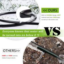 1/4英寸空白配水管，50英尺滴灌軟管，用於花園灌溉 - 黑色 - 查看 3