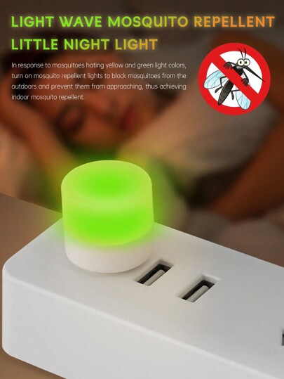 1/5pcs LED Mosquito Repellent Night Light, Small And Portable, Suitable For Indoor, Outdoor, Camping, Traveling, Night Time Mosquito Repellent