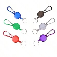 1 pieza Carrete retráctil de plástico con llavero con forma de calabaza y clip para cordón para útiles de oficina, accesorios casuales para automóviles, accesorio para bolsos, mochila para la escuela