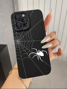 1pc Spider Fun Pattern Style Anti-Drop Tpu Soft Phone Case Compatible With IPhone - Multicolor - View 2