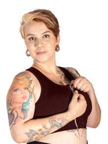 Plus Size Sports Tees & Tanks - Rỉ Nâu - Xem 3