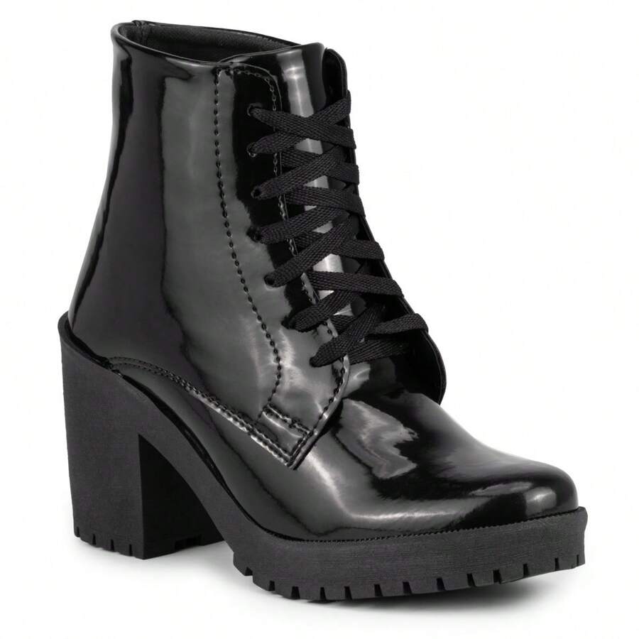Women Mid-Calf Boots - Black - View 1