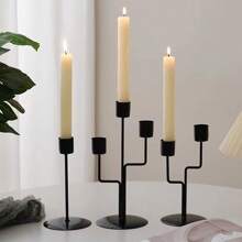 1pc Nordic Style Luxury Standing Retro Metal Candle Holder For Party, Wedding Decor, Romantic Dinner Atmosphere Set, Table Centerpiece