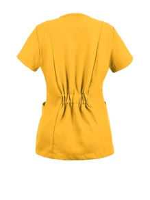 Filipina Dama Cuello V estilo Cruzado modelo paris - Amarillo - Ver 2
