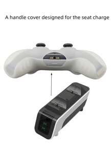 1pc PlayStation 5 Controller Silicone Case, Anti-Slip Anti-Scratch Anti-Sweat Design To Enhance Gameplay, Bottom Cutout For Direct Charging - Clear - View 2
