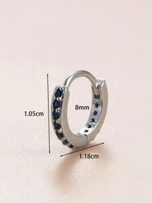 Toppiercing 1 Miếng Đúng mốt Vi mô Dát Dạng hình tròn Hoa tai Với Hoa Hình dạng & Hình thuẫn Hình dạng Thép không gỉ Quán bar , Đồng Dát Đối với Xuyên - Bạc - Xem 8