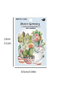 1包/30入寵物貼紙仿真植物裝飾,適用於日記和文具 - 彩色 - 查看 2