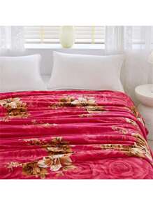 1 Pieza Manta De Cama De Franela Para Uso Doméstico 190*210cm - Amarillo Mostaza - Ver 5