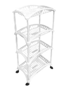 Fruteira De Chão 4 Andares Vertical Cesto Organizador Frutas Verduras P/ Cozinha