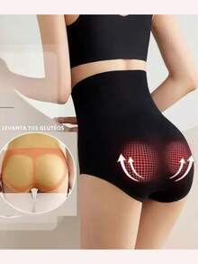 Shapewear Underwear, High Waist Panties, Tummy Control, Waist Compression, Butt Lift, Everyday Underwear - 黑色 - 查看 2