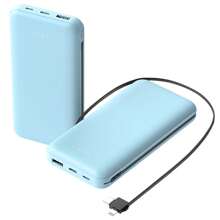 1Pc 10000mAh Power Bank Portable Phone Charger External Battery Pack With LT & Type-C Double-Ended Cable Type-C USB Cable Fit For IOS Phone 14 Android And More For Summer Camping Beach Travel Pink Mother's Day