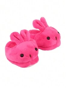 1 Pair Of Doll Shoes For 18-Inch American Dolls, Cute Plush Animal Slippers, Mini Shoes, Warm Rabbit Ear Doll Shoes, Birthday/Festival Gift For Little Girls And Boys
