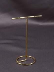 1 件金属框架圆形珠宝展示架，扁平戒指耳环展示架，用于商品、直播和摄影返校 - 金色 - 查看 8