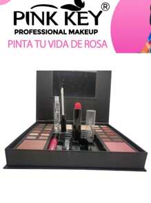 PINK KEY Makeup Kit For Women, Complete Kit, Face Makeup Product And Tool Set, 1 Kit Eyeshadow Palette, Lip Gloss, Blush And Cosmetic Brush, Cosmetic Kit. - CHỈ MỘT - Xem 6