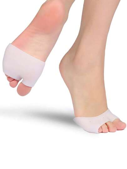 1pair Comfortable & Soft Sebs Gel Toe Protectors, Breathable & Thickened Foot Sleeves For Toe Tips During Sports, For Women Men Sneakers Shoes, Casual Shoes