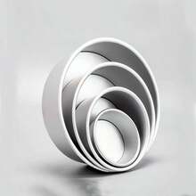 1入組蛋糕模具陽極活底蛋糕模具戚風蛋糕圓形鋁合金烘焙工具 - 彩色 - 查看 1