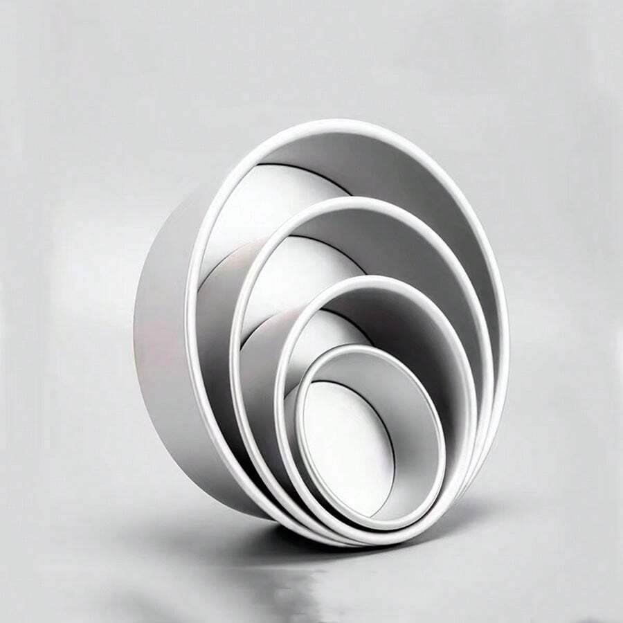 1入組蛋糕模具陽極活底蛋糕模具戚風蛋糕圓形鋁合金烘焙工具 - 彩色 - 查看 1