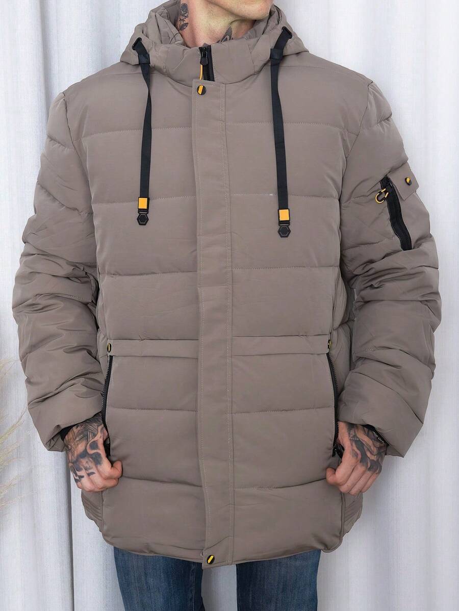 Men Winter Coats - 深灰色 - 查看 1