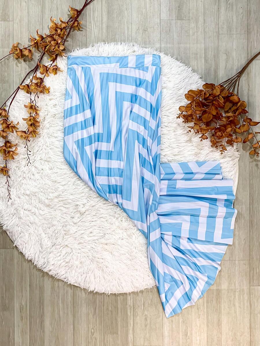 Women Skirts - 淺藍色 - 查看 1