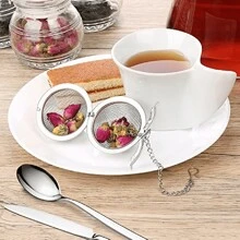 1 pieza Infusor de té de acero inoxidable 304, Bola de té, Colador de té para cocina, Olla caliente, De vuelta a la escuela - Plateado - Ver 7