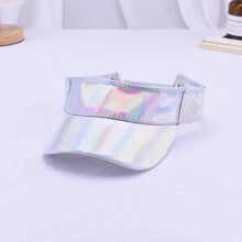 1pc Women's Laser Transparent Sun Hat Streetwear Fashion Baseball Cap Summer Breathable Baseball Cap Party