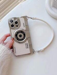 1 PC Thiết kế máy ảnh Retro sáng tạo Vỏ điện thoại mạ điện Tương thích với iPhone - Nhiều màu - Xem 4