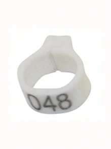 100pcs White Pigeon Leg Rings No. 001~100, Inner Diameter 8mm Racing Pigeon Training Mark Rings Livestock & Bird Carrying Identification Tags - White - View 8