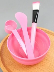 8pcs/Set Face Mask Bowl, Measuring Spoon, Applicator Brush, Stirring Bar, Facial Skin Care Tool Kit - Pink - View 5