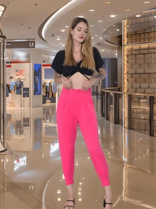 Women Pants - Màu Hồng Tươi - Xem 2