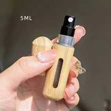1 Peça 5ml E 1 Peça 8ml Frasco De Atomizador De Perfume Com Concha De Bambu, Pequeno Frasco De Spray Recarregável