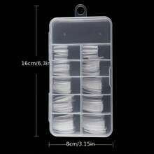 Short Square Almond Coffin Nail Tips - 100Pcs/Box Clear Soft Nail Tips Full Cover Gel Nails False Nails Pre-Shaped Acrylic Press On Nails For Extensions Easy For Home DIY Nail Salon
